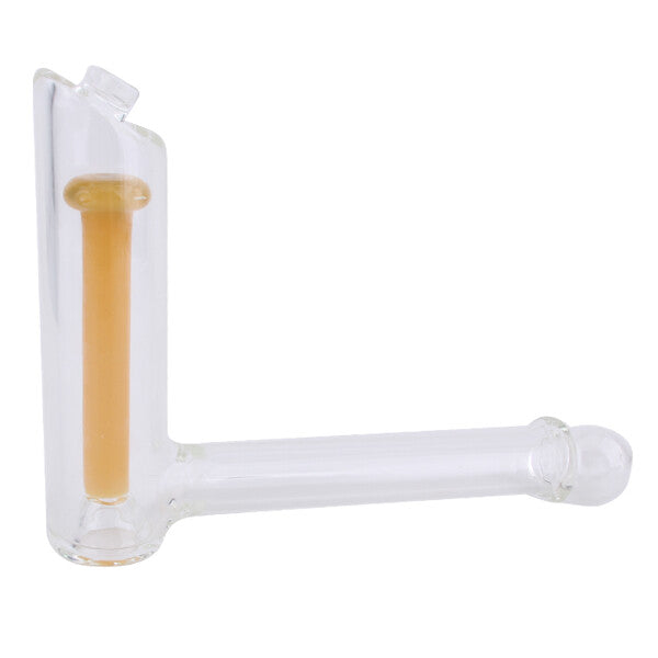 GLASS PIPE YELLOW 18x12.5cm 170g