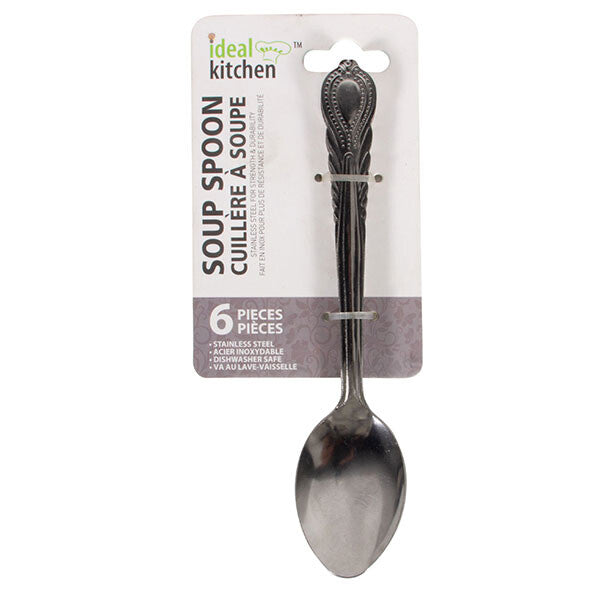 Ideal Kitchen Stainless Steel 6PK Soup Spoon