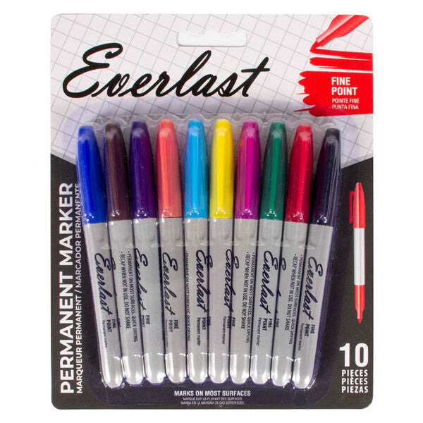 Everlast Permanent Marker 10PK Colors