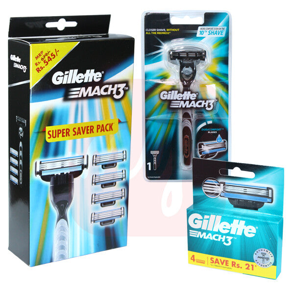 Gillette Razor Mach 3 1UP + 4 Refill Head