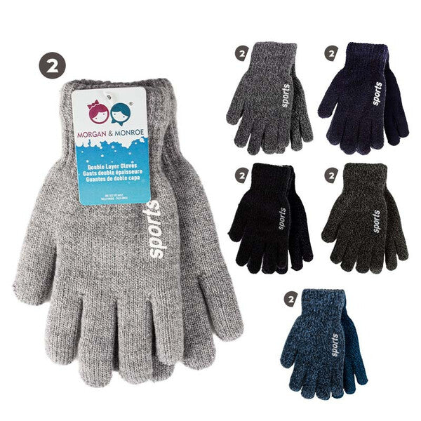 Thermaxxx Boys Glove Marled 2 Layer Sports