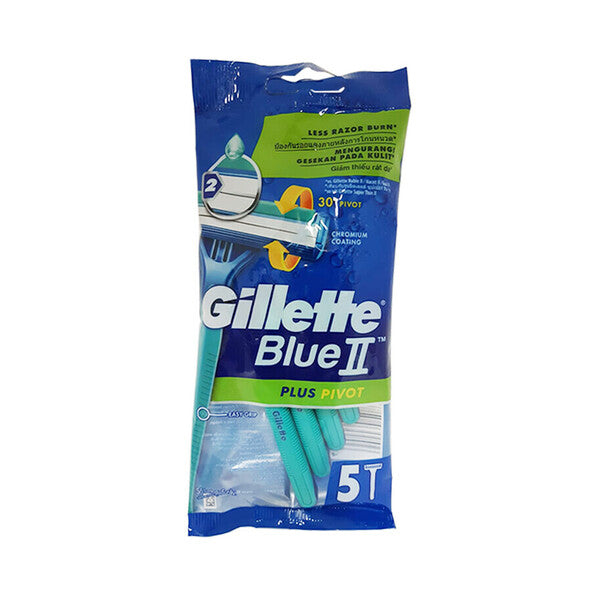 Gillette Blue II Plus Pivot 5 Pack Shavers