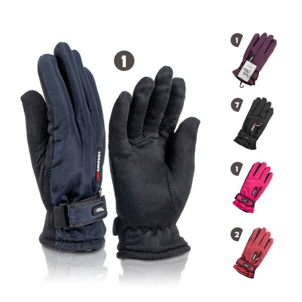 Cindy Claire Winter Ski Gloves Ladies Zipper Pocket w/ Grip Dots