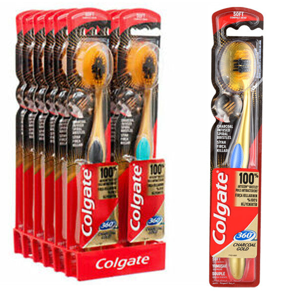 Colgate Toothbrush 360 Charcoal Gold Soft