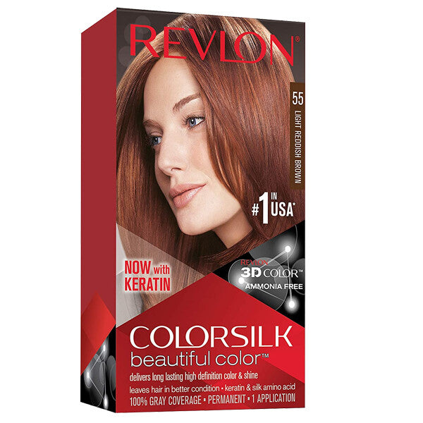 Revlon ColorSilk Hair Color #55 Lt Reddish Brown