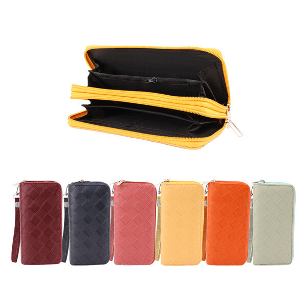 CC Wallet Dual Zipper Weave
