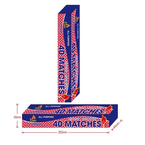 EZ Flames BBQ Matches 40CT