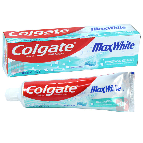 Colgate MaxWhite Toothpaste 100ML (137g) 4.8oz Crystal Mint Gel
