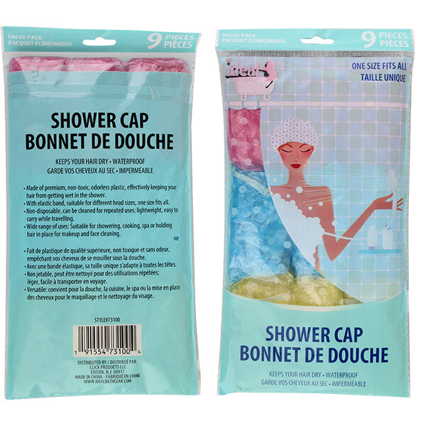 Ideal Bath Shower Cap 9PK