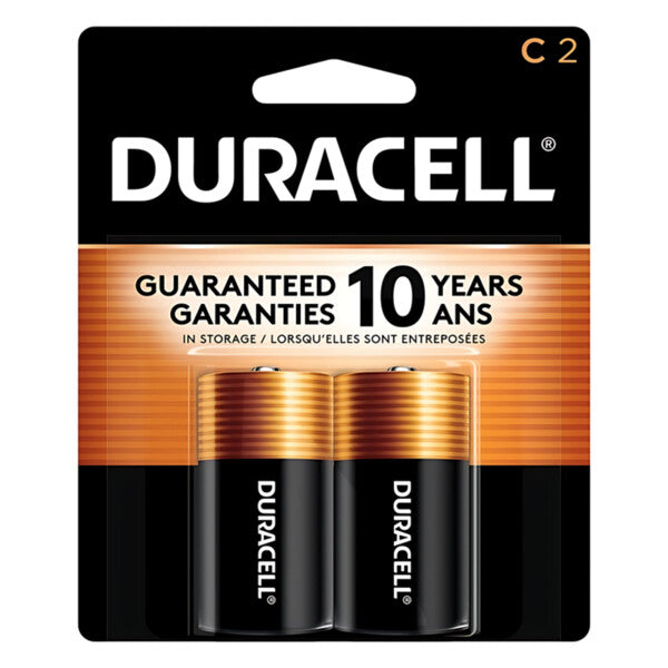 Duracell Coppertop C Batteries - 2 Pack Alkaline Battery
