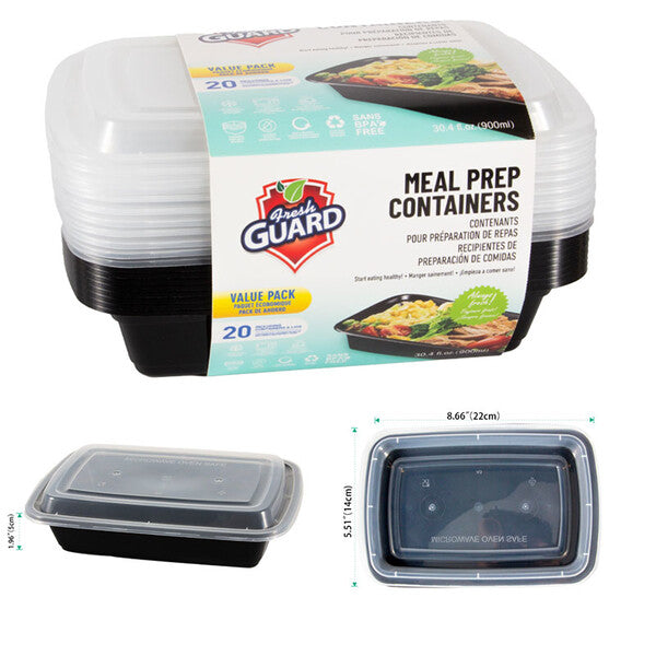 Fresh Guard Food Containers 30.4OZ 20PK