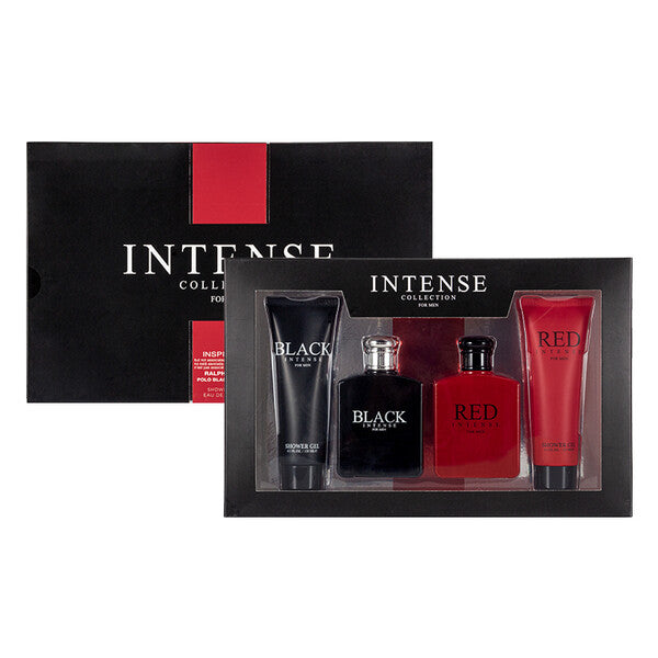 Men's 4pcs XL Set INTENSE 4.1fl.oz/120ml×2 Shower Gel 3.4fl.oz/100ml×2 EDP