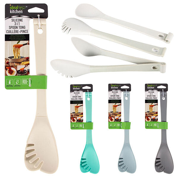 Ideal Kitchen Slicone 3in1 Tong Spoon