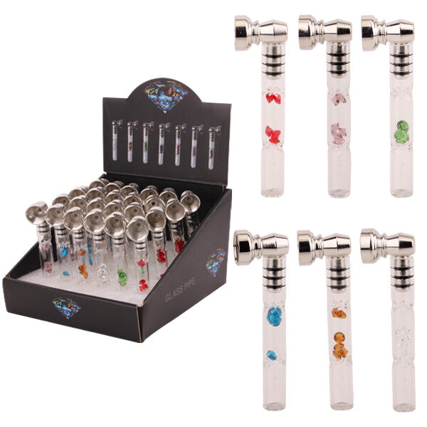 Glass Pipe w/ Diamonds