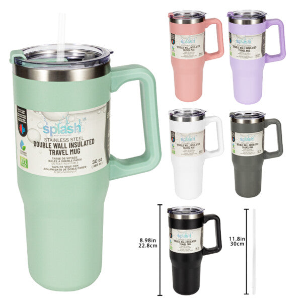 Splash Bottle Stainless Steel Travel Mug 30 OZ