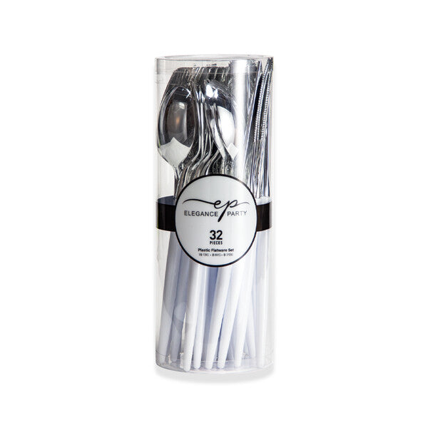 EP 32PK Cutlery White+Silver