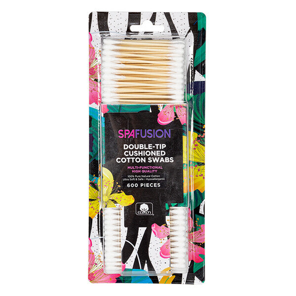 Spa Fusion Cotton Swabs Wood 600CT HD