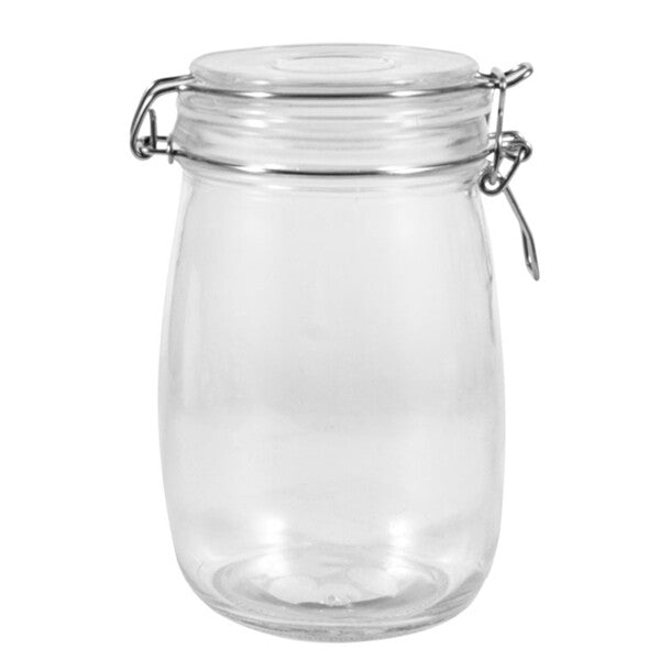 Ideal Kitchen Glass Jar with Clear Lid 33.81 oz