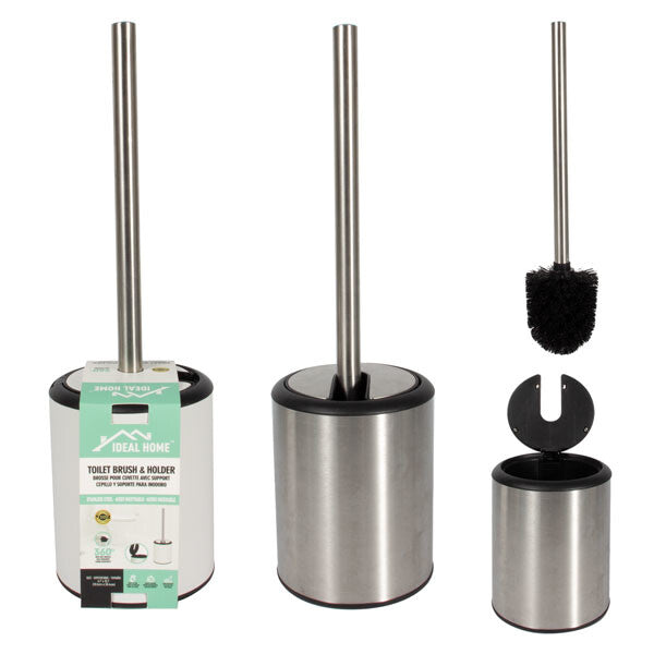 Ideal Home SS Toilet Brush w/ Flip Cap