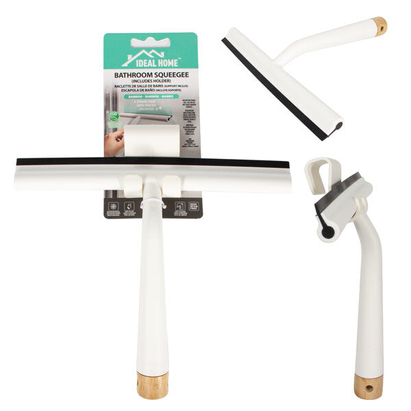 Ideal Home Bathroom Squeegee w/clip Holder