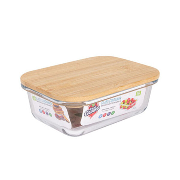 Fresh Guard Glass Container w/ Bamboo Lid 12.5oz Oven Safe