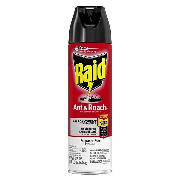 Raid Ant & Roach Spray 17.5oz Fragrance Free
