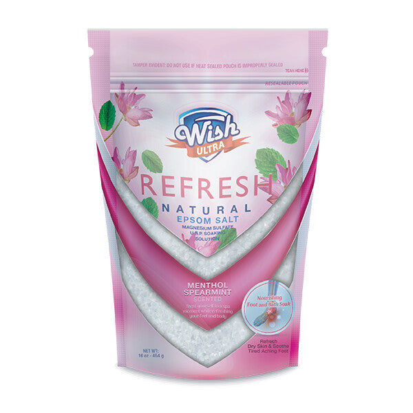 Wish Epsom Salt 16oz Bag Refresh Foot Soak