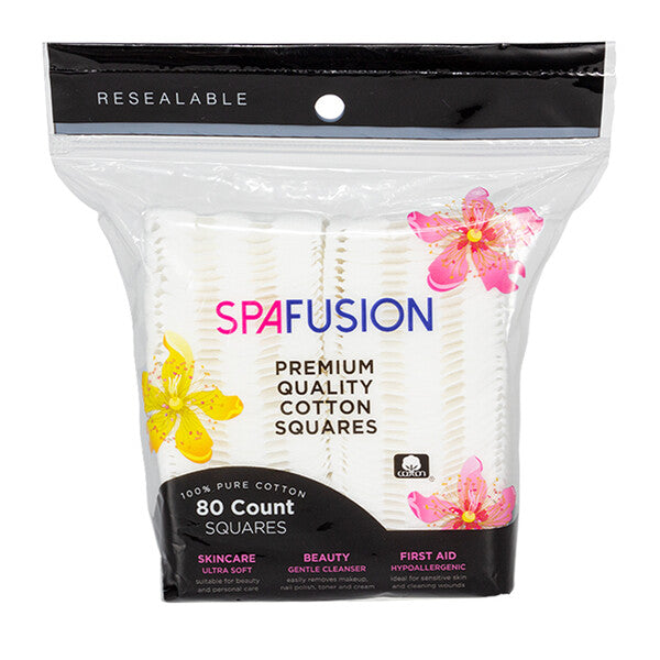 Spa Fusion Cotton Pad Square 80CT