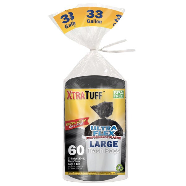 XtraTuff Trash Bag Large 33G 60CT Bag