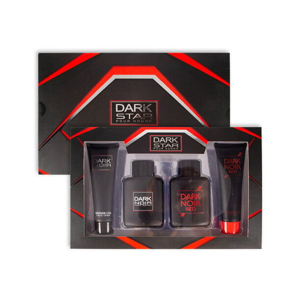 Men's 4pcs Set DARK STAR 4.1fl.oz/120ml×2 Shower Gel 3.4fl.oz/100ml×2 EDP