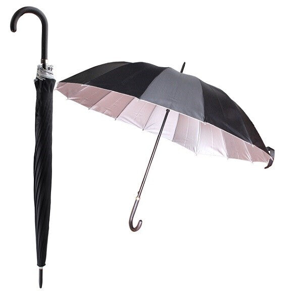 Umbrella Black Long Silver Lining HD