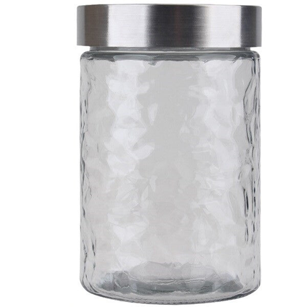 Glass Jar Chrome Lid 1.2L Tall