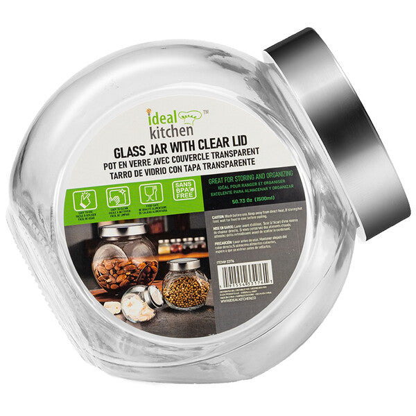 Ideal Kitchen Glass Jar with Clear Lid 50.73oz 1pk