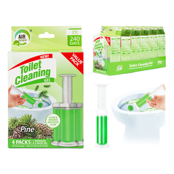 Air Fusion Toilet Cleaning Gel 1.6oz 4PK Pine