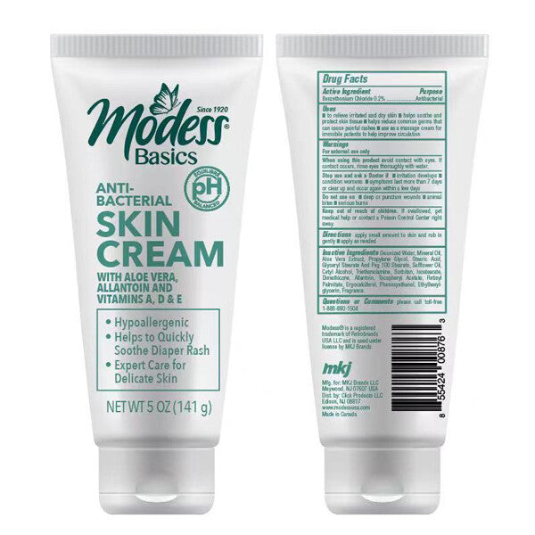 Modess Antibacterial Skin Cream Tube 5oz