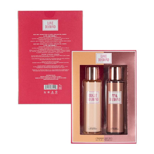 Body Mist Women's 2pcs Set LOVE DIAMOND 2×6.1fl.oz/180ml