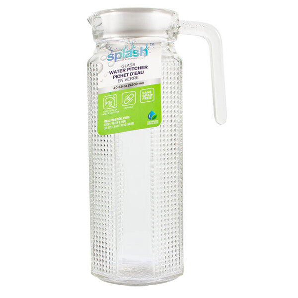 Splash Glass Water Pitcher 40.58oz 1pk