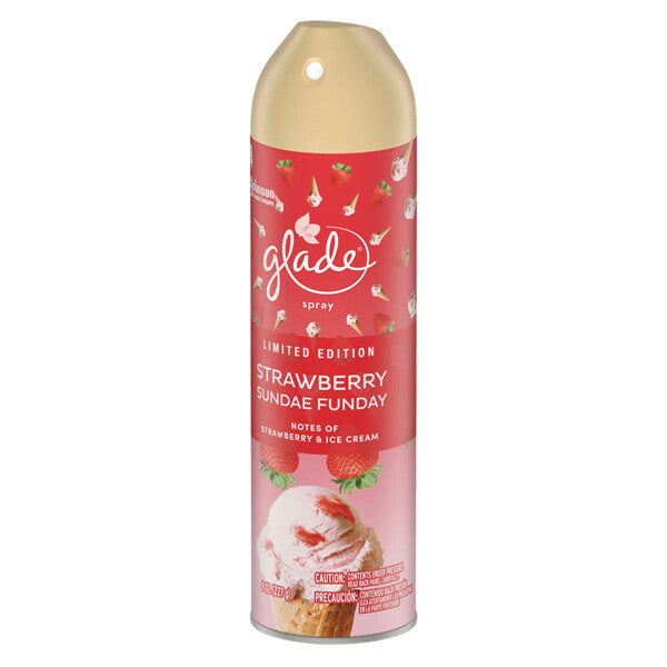 Glade 8.3oz Aerosol Strawberry Sundae Funday 6/CS