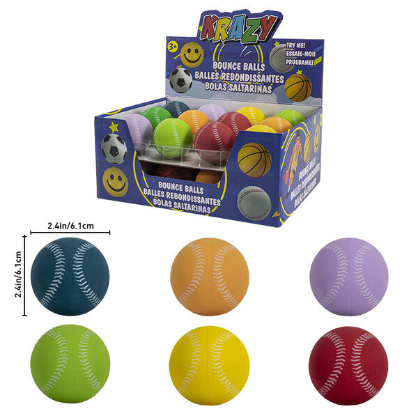 Krazy Super Bounce Ball 2.4in Baseball