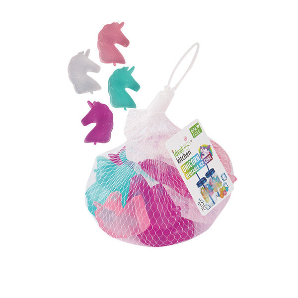 Ideal Kitchen Reusable Ice Cube 15PK Unicorn
