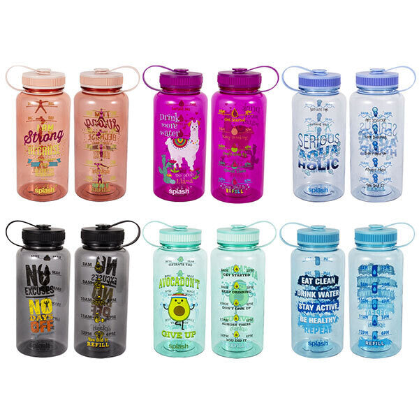 Splash Plastic Bottle 33.8oz printed Motivational