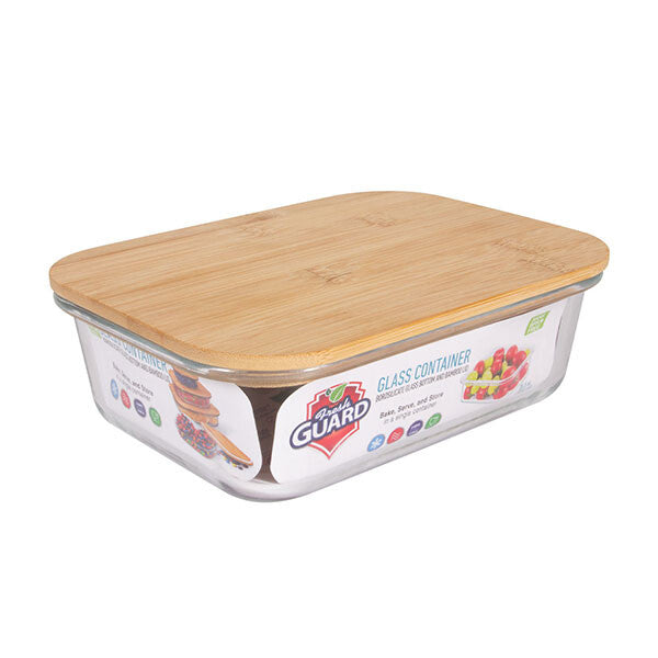 Fresh Guard Glass Container w/ Bamboo Lid 35.5oz Oven Safe