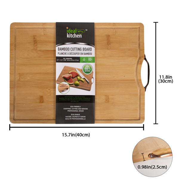 Ideal Kitchen Bamboo Cutting Board 11.8x15.7x1 inch