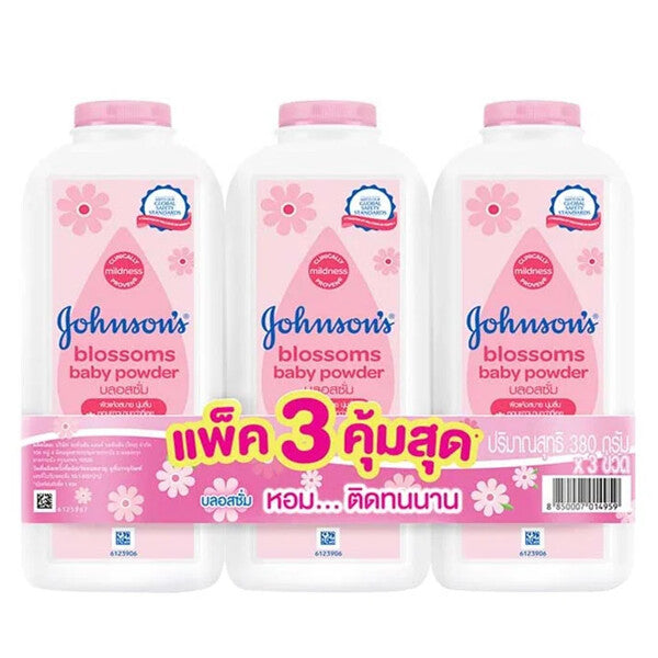 JJ Baby Powder 380g 3PK Blossom