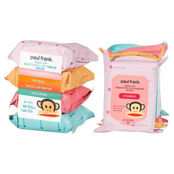 PAUL FRANK Make-Up Removing & Cleansing Wipes 30CTx4 WIPES