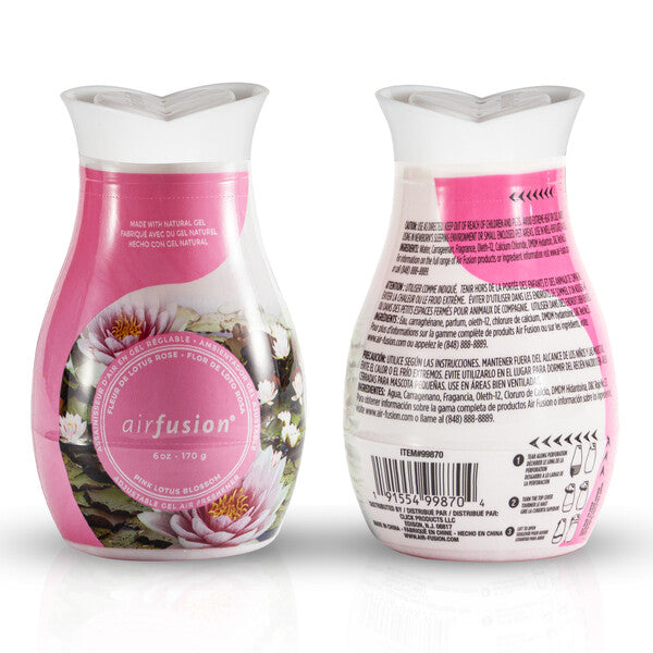 Air Fusion Adjustable Gel Air Freshener Pink Lotus Blossom 6oz