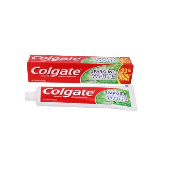 Colgate TP 8oz Sparkling White Mint Zing