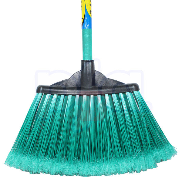 Mega Sweeper Plastic Broom w/ Wood Stick