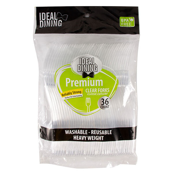 Ideal Dining HD 36CT Clear Forks