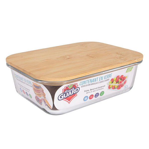 Fresh Guard Glass Container w/ Bamboo Lid 50.7oz Oven Safe
